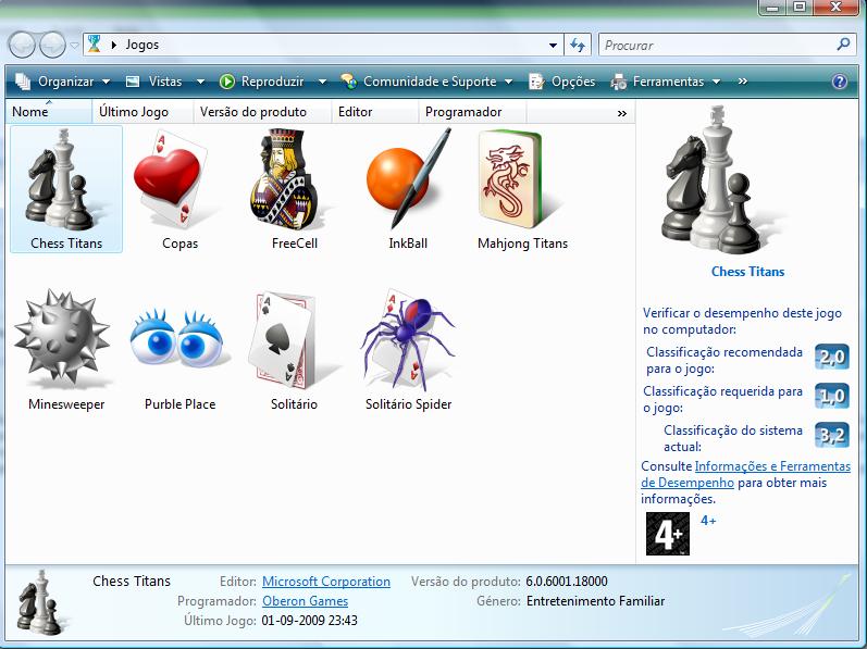 Windows Fail: Jogos do Windows 7: Chess Titans